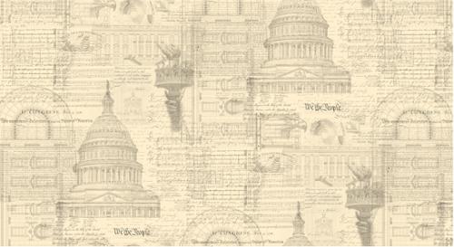3 Sisters Patriotic Parchment Cotton Wideback Fabric Per Yard