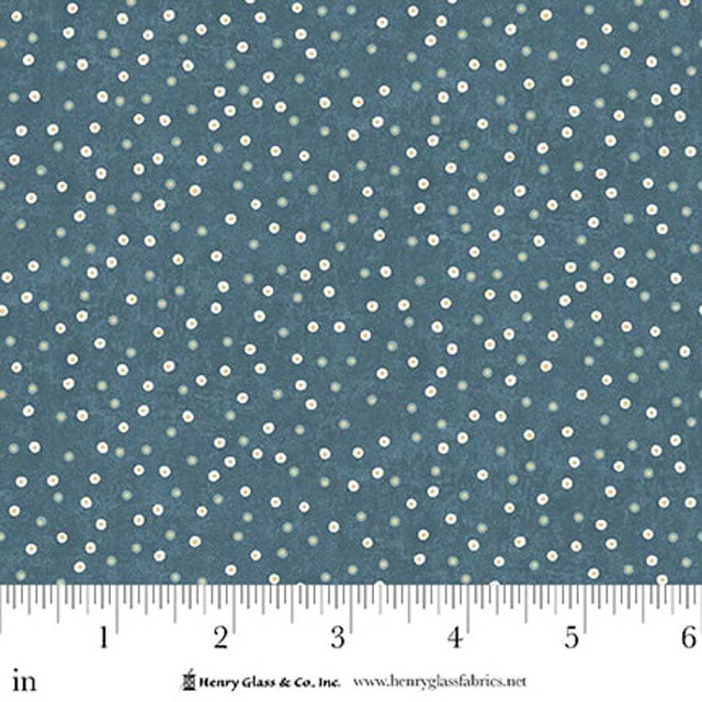 Medium Blue Dots Cotton 44"/45" Fabric Per Yard