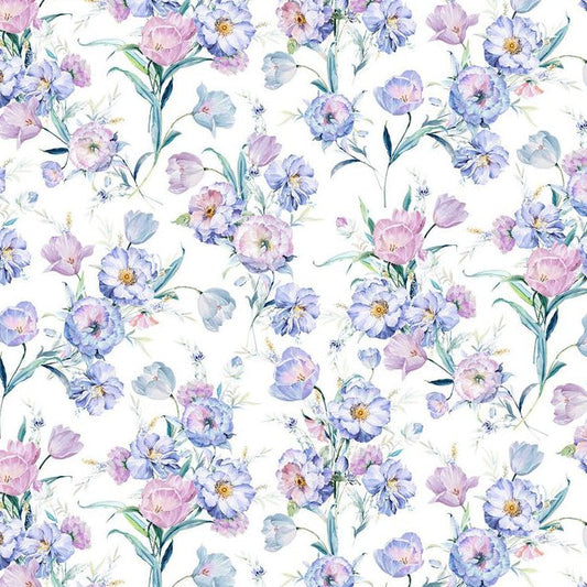 Digital Cuddle Iris Poppy Lane 58" - 60" Fabric per yard
