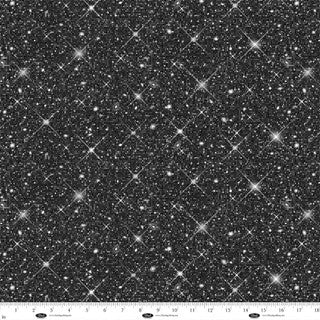Luminosity 118" Black Cotton Wideback Fabric per yard