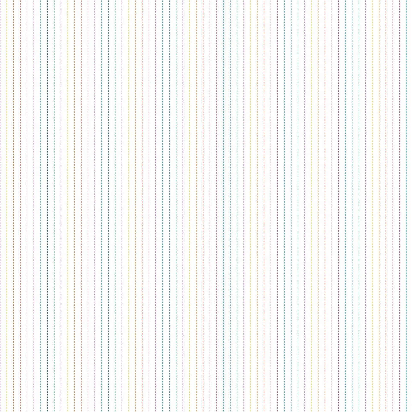 White Multi Dovetail Stripes 44"/45" Fabric Per Yard