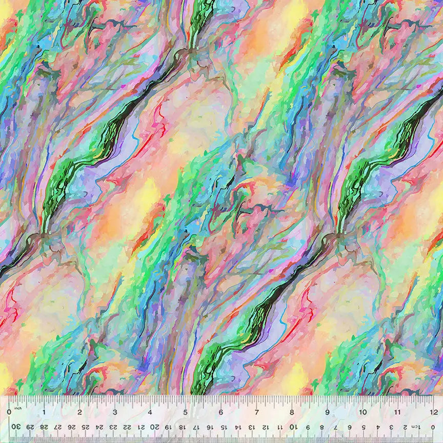 Multi Color Tempest Storm Opal 44"/45 Fabric Per Yard