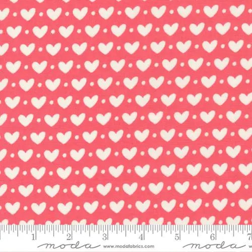 Pink Hearts Flamingo Sincerely Yours 44"/45" Fabric Per Yard