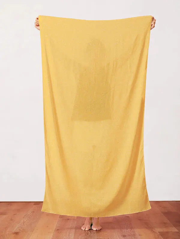 Yellow On Your Mark Stamped Clamshell Cotton 44"/45" Fabric Per Yard