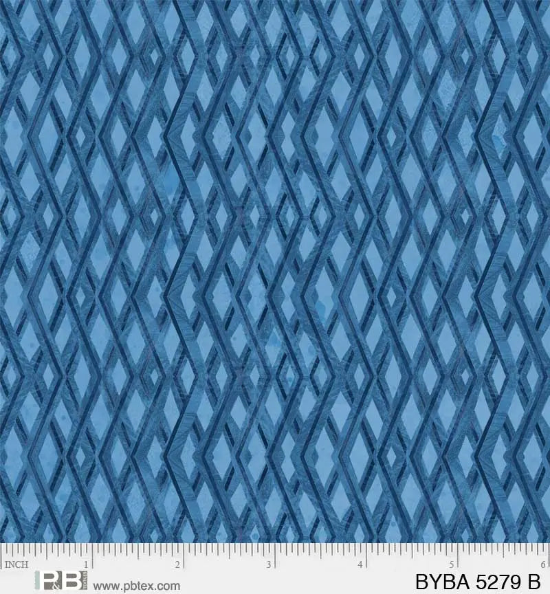 Blue Barnyard Babies 44"/45" Fabric Per Yard