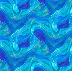Blue Surge Lava 44"/45" Fabric Per Yard
