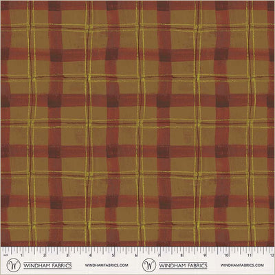 Proper Plaid Cinnamon Cotton 43/44 Fabric Per Yard