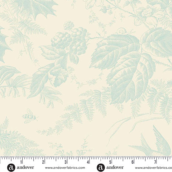 Laundry Basket Quilts Vermont Aqua 108" Cotton Wideback Fabric per yard