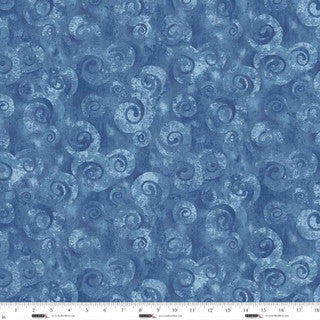 Spiral Storm Slate Swirl Texture 118" Orchid Cotton Wideback Fabric per yard