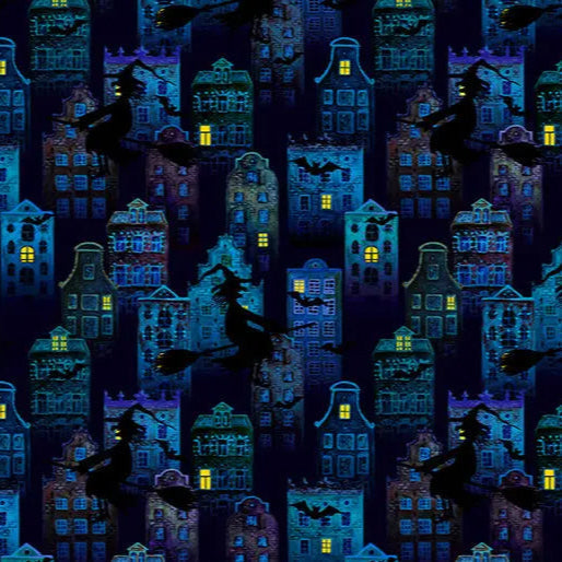 Batty Witch Digital Cuddle Multi Fabric - ( 1 7/8 Yard Pack )