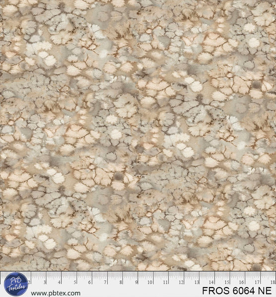 Beige / Neutral Frost FROS-6064-NE Cotton 44/45 Fabric Per Yard