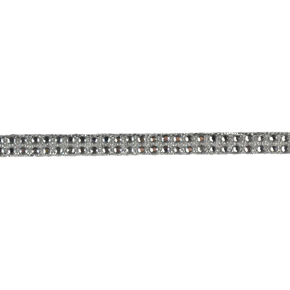 Belagio Enterprises - 1/4" Width Iron on Rhinestone Trim (10 Yard Roll) - BR-424-11 Silver