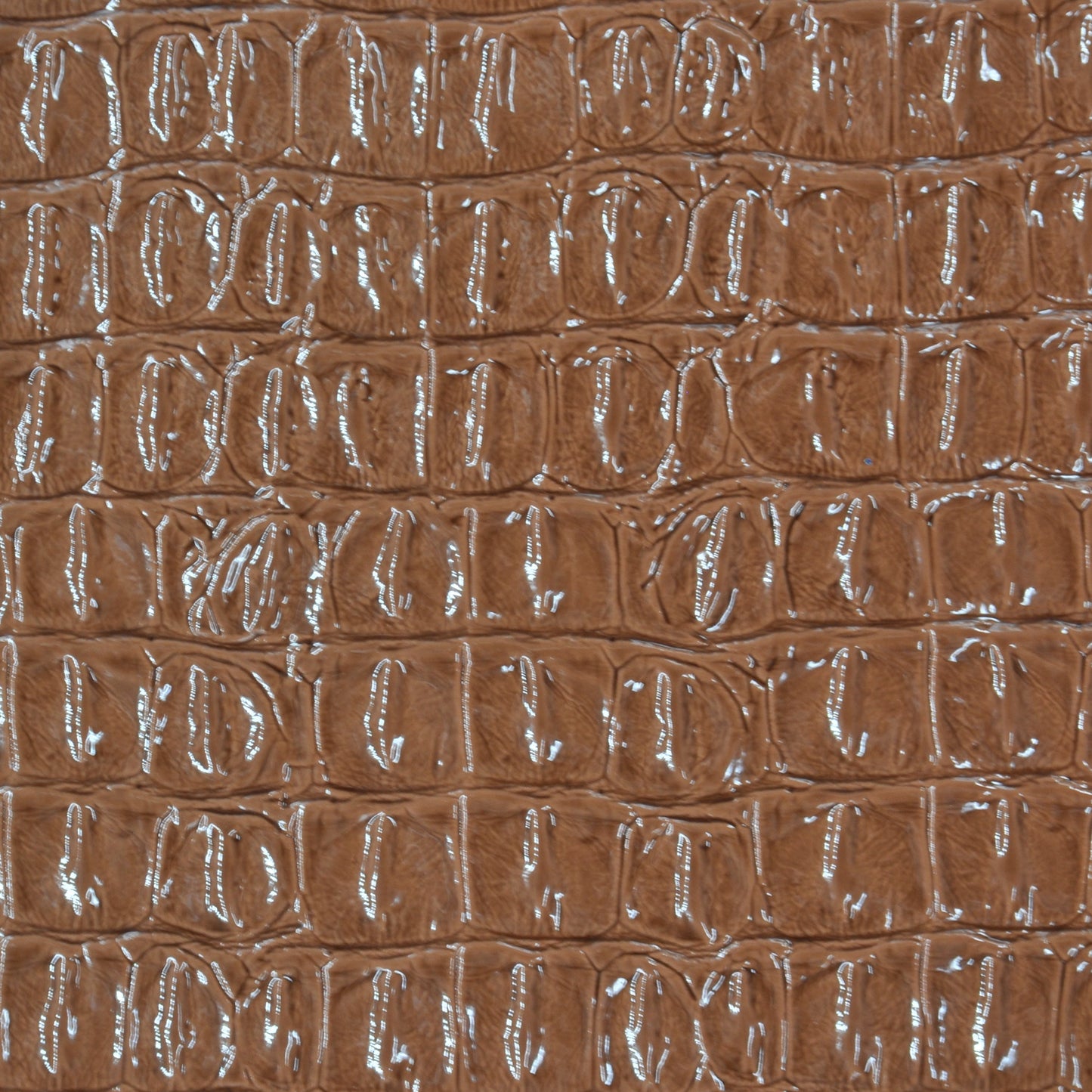 Belagio Enterprises - 17" X 36" Faux Crocodile Vinyl Fabric | BCV-38 Toffee Brown