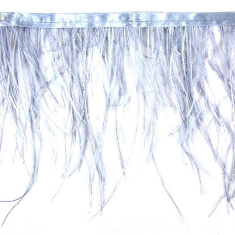 Belagio Enterprises - 6-inch Ostrich Feather Trim (11 Yard Bolt) - B-1139-11 Silver