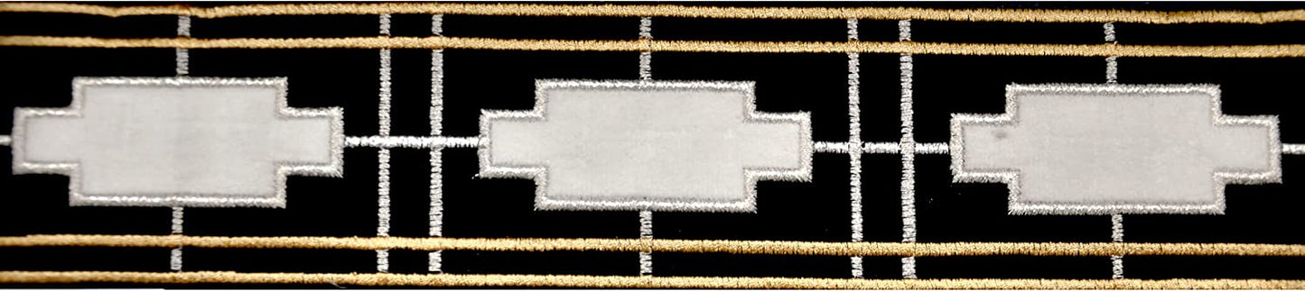 Belagio Enterprises BR-7527-02/27 Decorative Trim Tape, Black/Beige