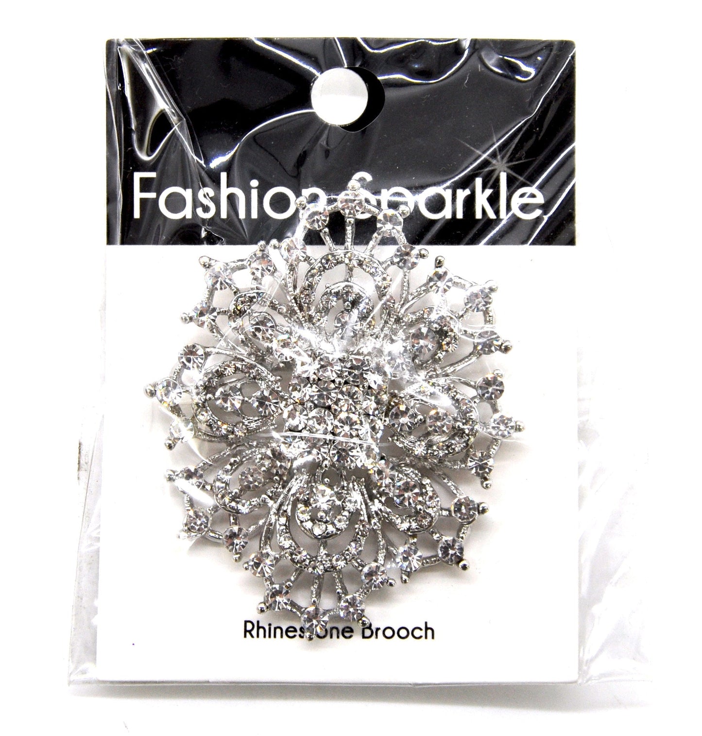 Belagio Enterprises - Rhinestone Brooch - 2 1/2" W x 3" L - BW-140