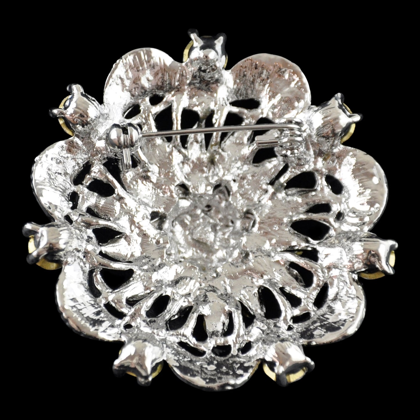 Belagio Enterprises - Rhinestone Brooch - 2" W x 2" L - BW-136