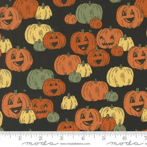 Black Home Sweet Haunt Pumpkins 44"/45" Fabric Per Yard