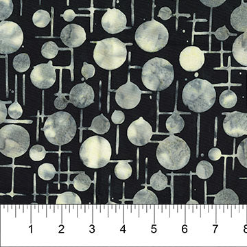 Black Retro Dot Grid Bubble Pop 83703-99 Cotton 44/45 Fabric Per Yard