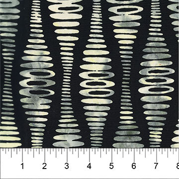Black Ripple Stripe Abstract Bubble Pop 83702-94 Cotton 44/45 Fabric Per Yard