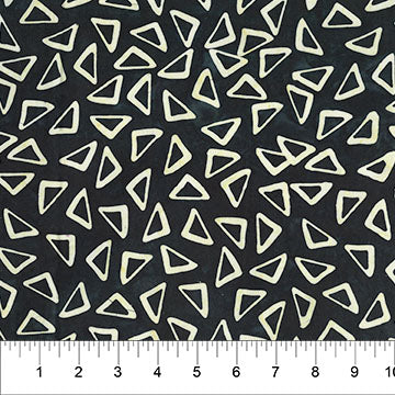 Black Scattered Triangle Celebration Cotton 44/45 Fabric Per Yard