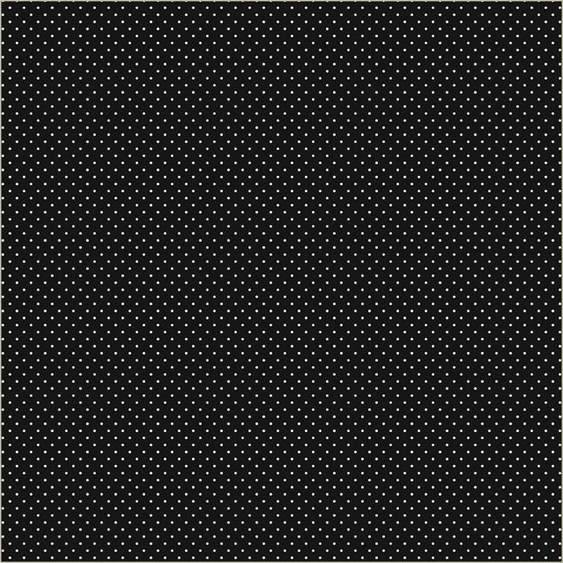 Black Verona Dots Cotton 44/45 Fabric Per Yard