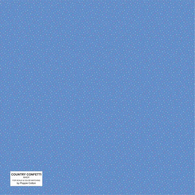 Blue Ahoy Cotton 44"/45" Fabric Per Yard