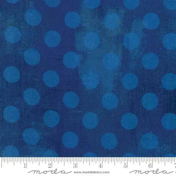 Blue Cobalt Hits The Spot Grunge Cotton Wideback Fabric - ( 1 1/3 Yard Pack )