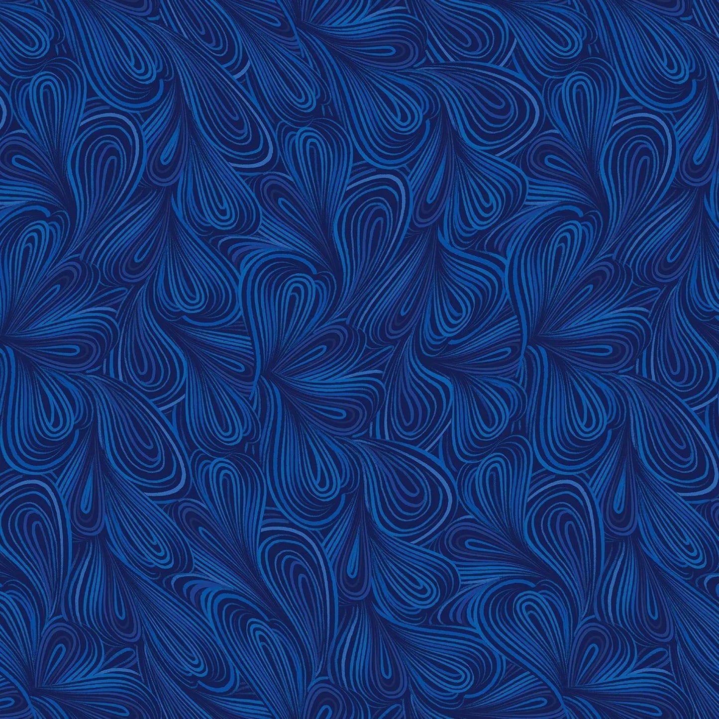 Blue Color Flow Cotton Wideback Fabric per yard