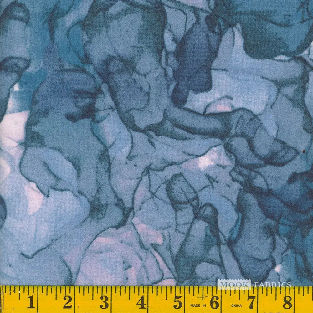 Blue Green Dresden Teal Flannel Wideback Fabric per yard