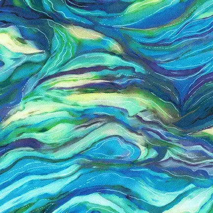 Blue North American Wildlife Cotton Wideback Fabric Per Yard