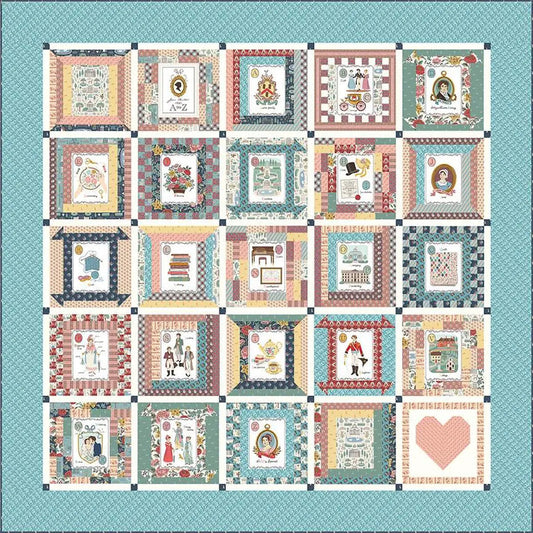 Bluebird Patterns A to Z Jane Austen Panel Quilt Pattern