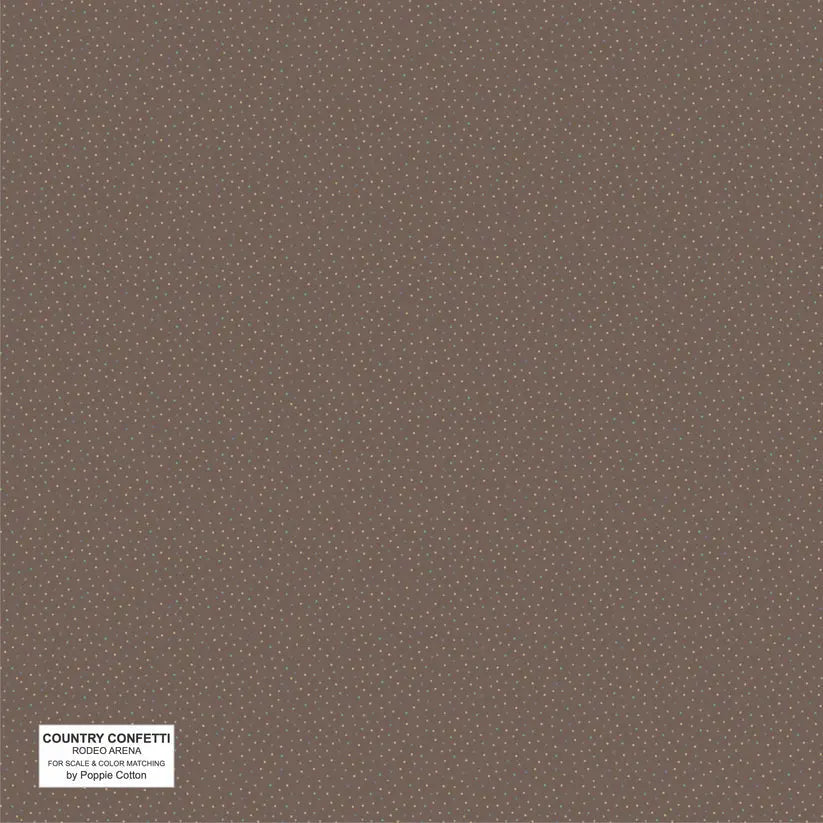 Brown Rodeo Arena Cotton 44"/45" Fabric Per Yard