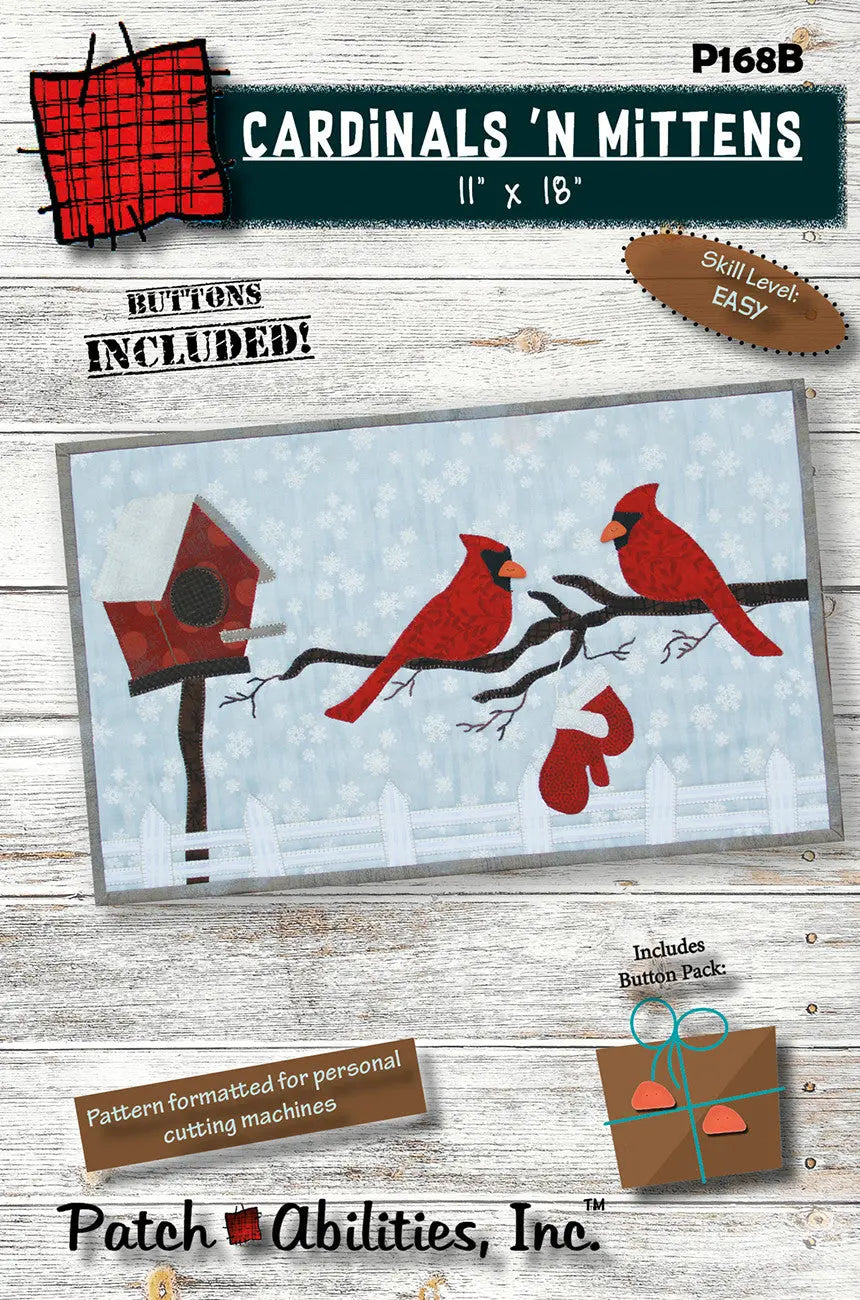 Cardinals N Mittens With Buttons