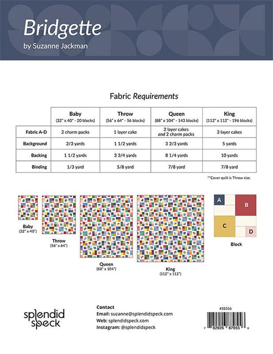 Bridgette Quilt Pattern by Suzanne Jackman