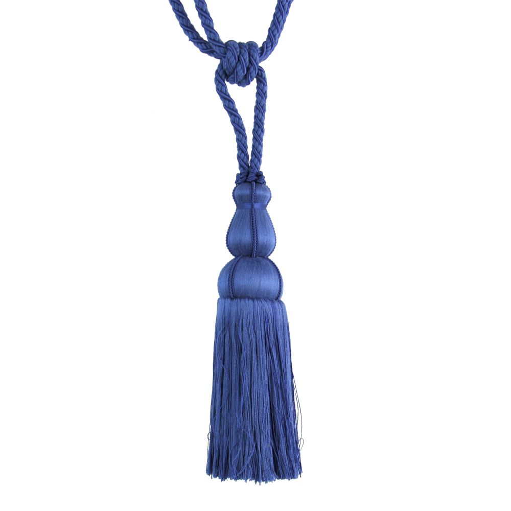 Colors Collection - 10" Length SINGLE TASSEL TIEBACK - BT-6008-04 Royal Blue