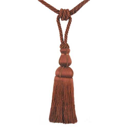 Colors Collection - 10" Length SINGLE TASSEL TIEBACK - BT-6008-188 Cedar