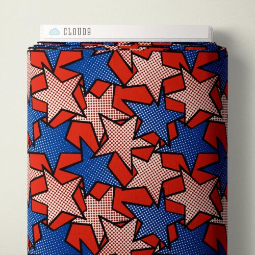 Comicbook Stars Pop Stars QC Cotton 44/45 Fabric Per Yard
