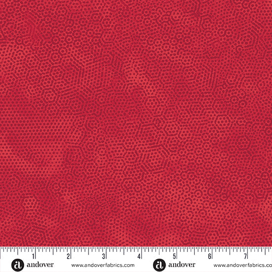 Red Fire Engine Dimples Cotton Wideback Fabric Per Yard