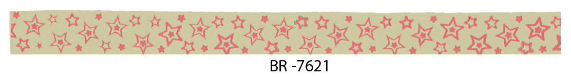 Cotton Printed Ribbons 5/8 Inch Width - 25 Yard Rolls - BR-76XX