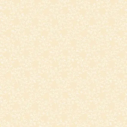 Cream Lace Leaf Cotton 43"/44" Fabric Per Yard