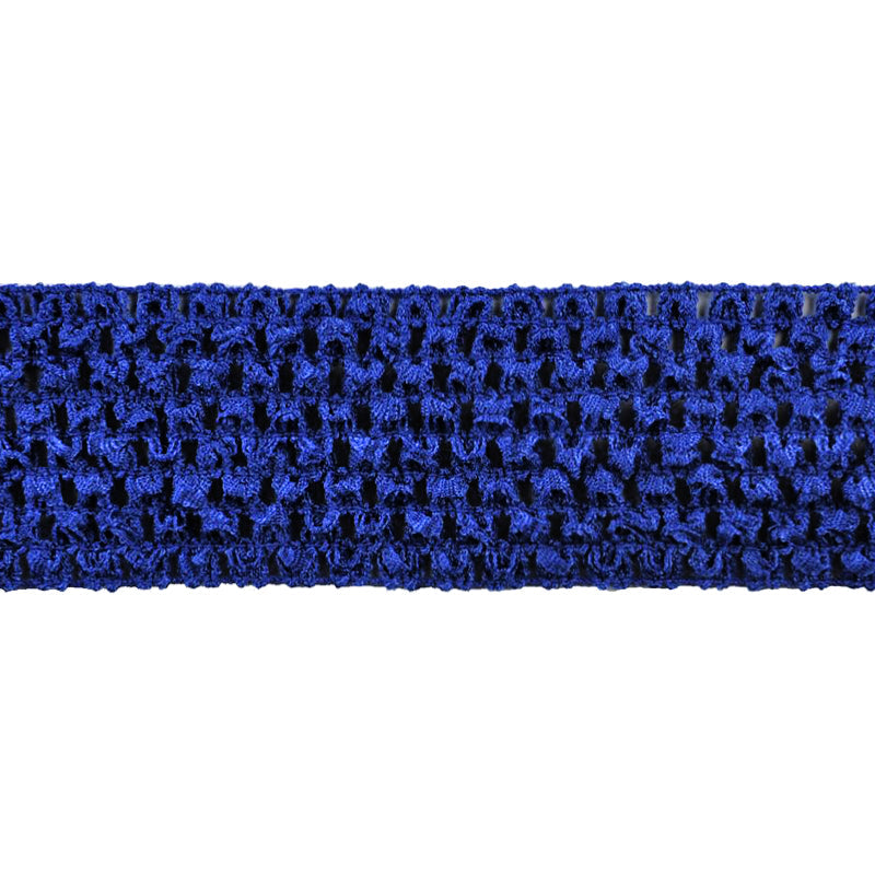 Crochet Stretch Trim - 2" Width (25 Yard Roll) - BF-1900-04 Royal Blue