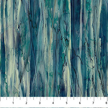 Whisper Stria Multi Blue Cotton 43"/44" Fabric Per Yard