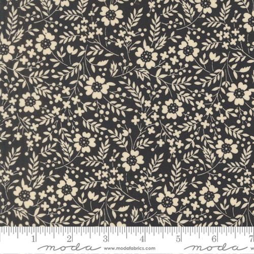 Dark Blue Arabesque Meadow Midnight Cotton 44"/45" Fabric Per Yard