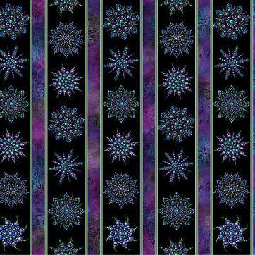 Black On Dragonfly Wings Stripe Cotton 44"/45" Fabric Per Yard
