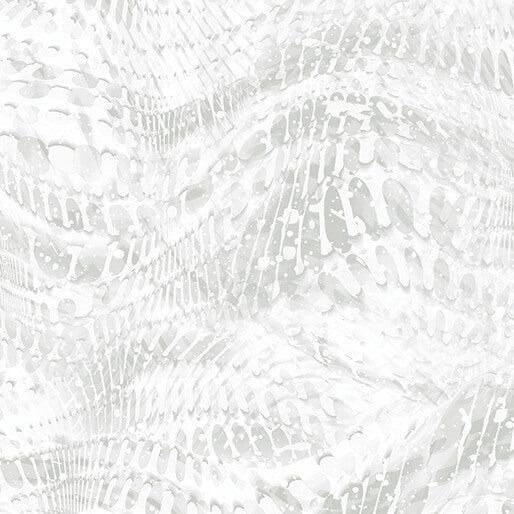 Light Grey Rippling Waves Cotton 44"/45" Fabric Per Yard