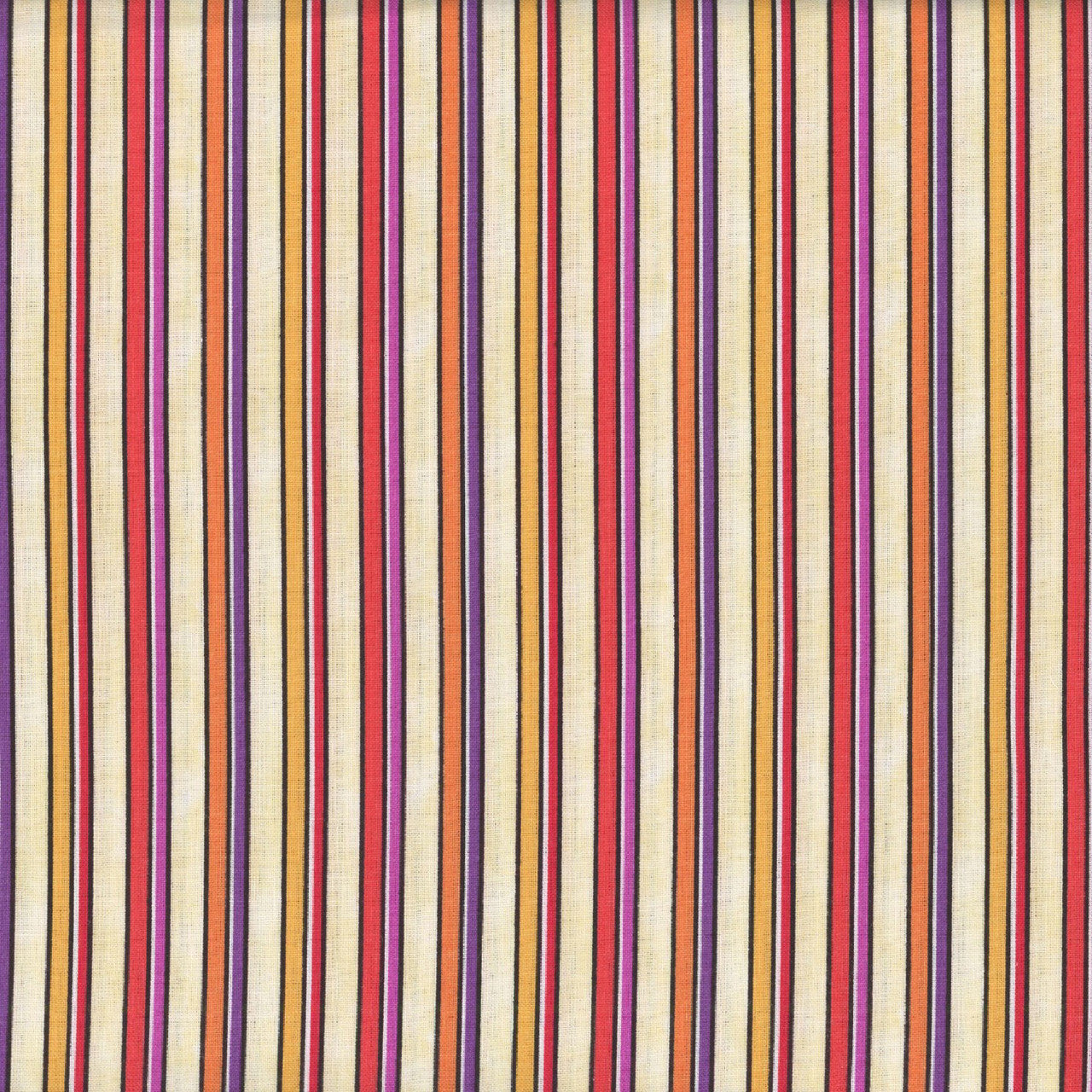 The Love Of Sunflowers Cream Stripe Cotton 43"/44" Fabric Per Yard