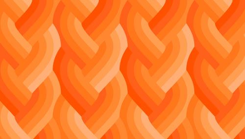 Echo Braid Orange Cotton 44" / 45" Fabric per yard