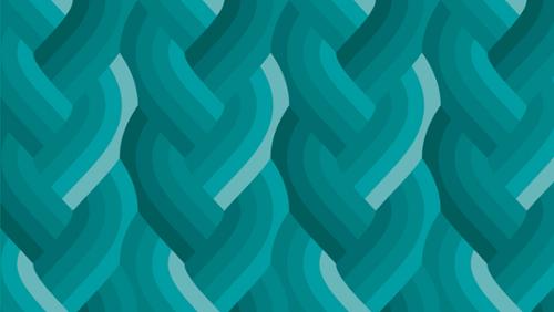 Echo Braid Teal Cotton 44" / 45" Fabric per yard