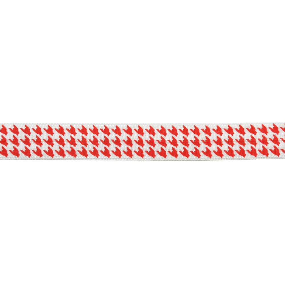 Elastic Banding-5/8" wide-Fold Over Elastic Hounds Tooth Pattern -BE-301-22